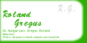 roland gregus business card